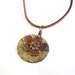 Patina necklace - copper floral pendant