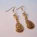 SALE-Faux Pearl and Cutwork Drop Earring
