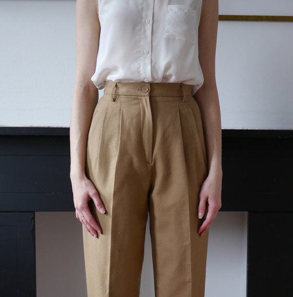 High Waisted Camel Pants Part of Suit 2 of 2