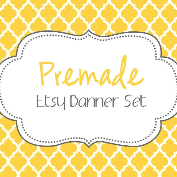 Etsy Banner Set - Premade Etsy Banner - Etsy Shop Banner - Trendy ...