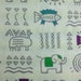 Oxford Ancient Drawings Pictograph Elephant Fish Phoenix Geometric Shapes 1 Yard 3602CH-215