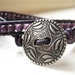 Charoite Leather Wrap Bracelet - Double