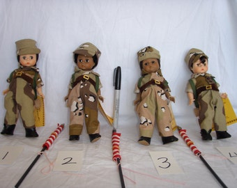Madame Alexander "Welcome Home" Desert Storm 1991 Collection,vintage 8 inch dolls, patriotic dolls, military dolls, Desert Storm dolls