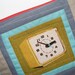 Quilted diaper pouch VINTAGE CLOCK