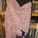 Pink boucle shawl