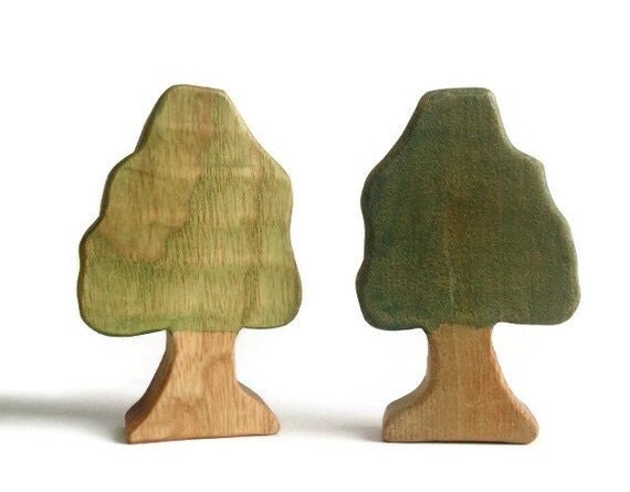 behind the trees wooden toys