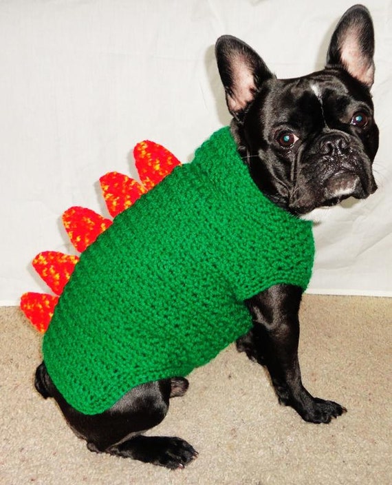 Dog Sweater with Dinosaur Scales by TheStitchBitch on Etsy