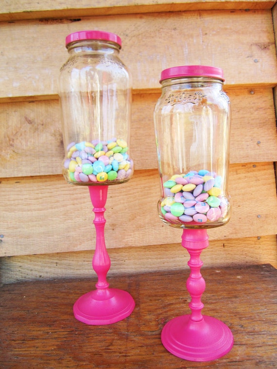 Pink affordable apothecary jars / Candy Buffet / Candy
