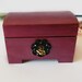 Stunning Hand Painted Maroon Purple Metallic Jewelry Jewellery Treasure Chest Box