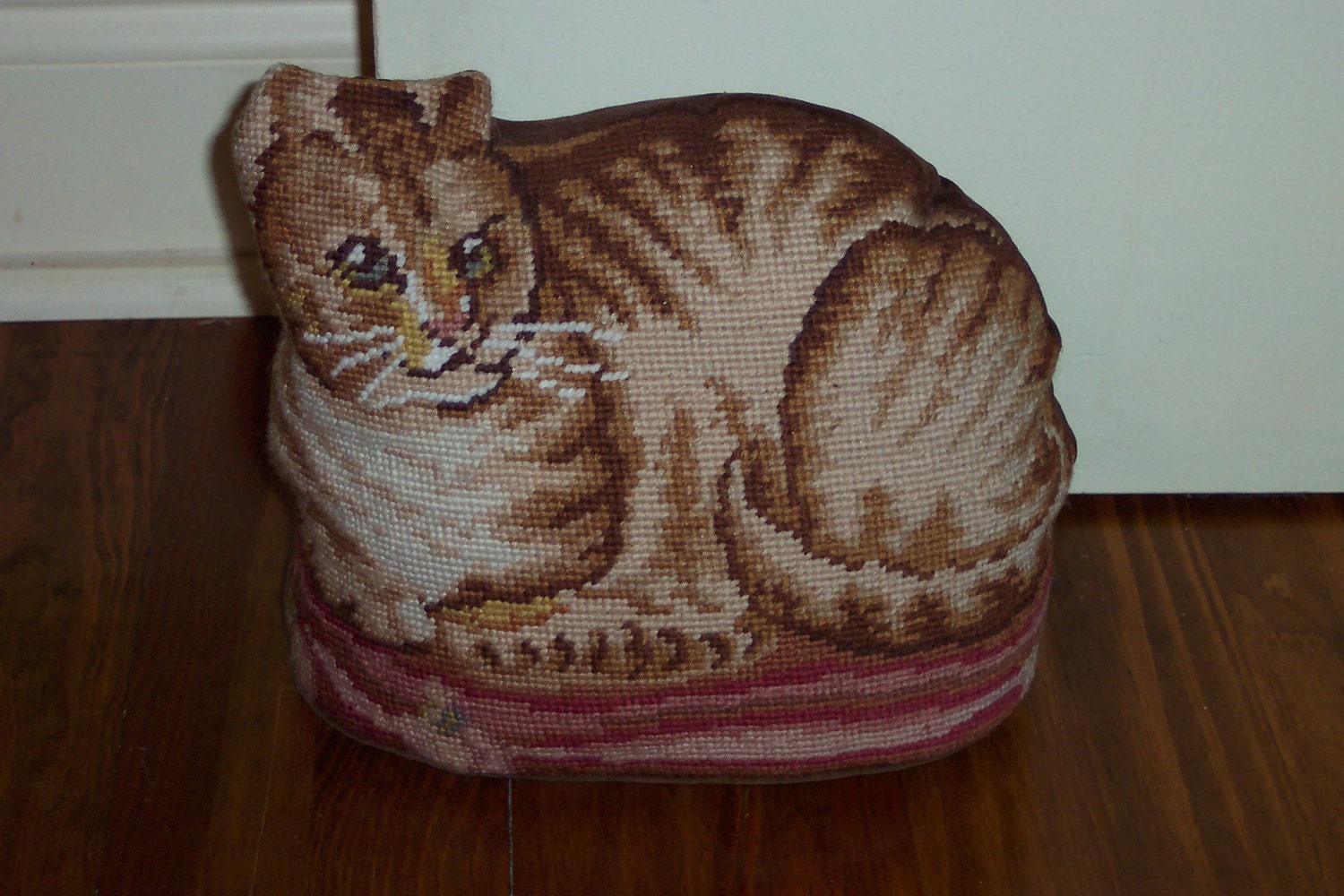 Needlepoint Cat Door Stop