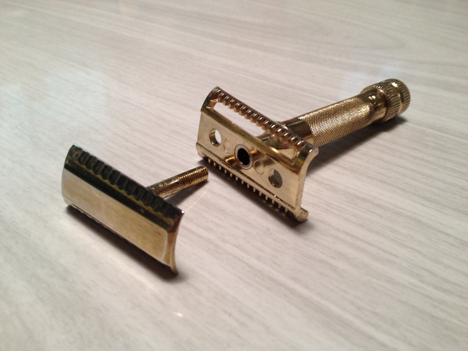 Beautiful Gold Hoffritz Slant Safety Razor