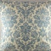Braemore Designer Pillow Covers Blue Cream Damask Decorator Throw Couch Sofa 18 inch, Set of Two