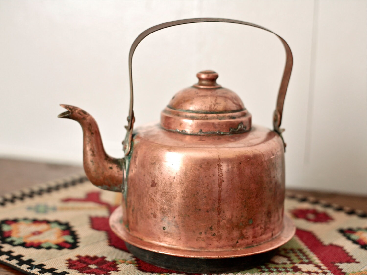 Vintage Large Copper Kettle Circa 1940s
