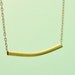 Gold tube bar necklace- golden tube on 14K gold filled chain- modern minimal jewelry