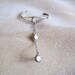 Pink Mother of Pearl Sterling Silver Slave Bracelet