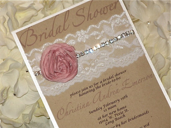 Shabby Chic Wedding Shower Invitations 3