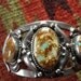 Stunning & Substantial Boulder Turquoise and Sterling Silver Cuff by L. James