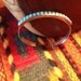 Sale - Vintage Sterling Silver Zuni Channel Inlay Turquoise Cuff