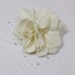 Ivory Silk Crepe Gardenia Flower Hairpin with Birdcage Net Petals