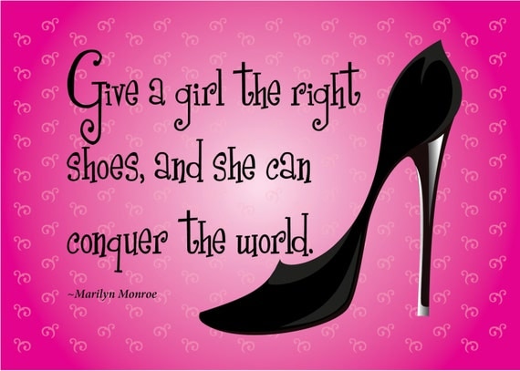 Print of quote by Marilyn Monroe Give a girl the right