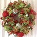 Red and Green Dot Fanciful Christmas Wreath