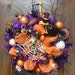 Crow and Green Spider Halloween Wreath