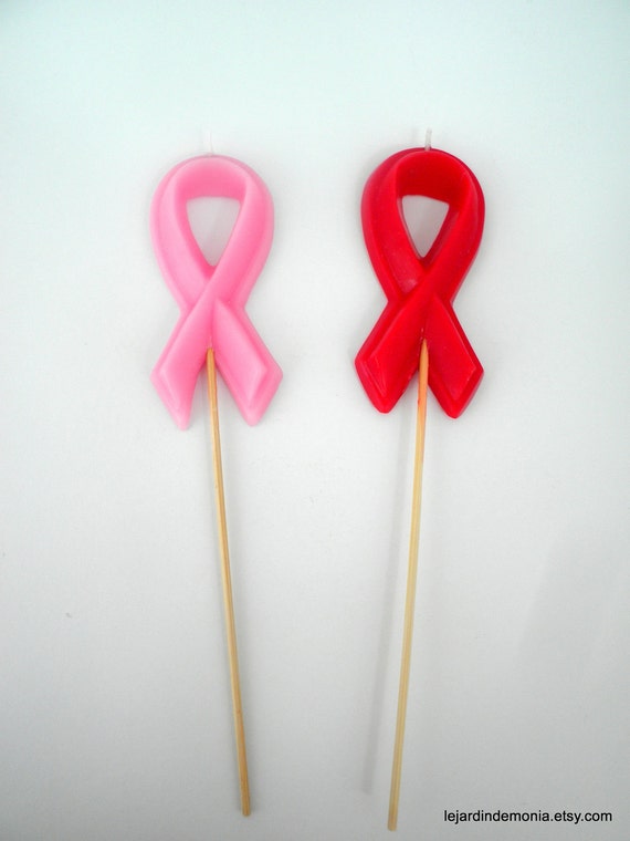 Awareness Ribbon Candle Lollipop 2pc