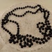 Extra Long Black Plastic Beaded 80s Necklace