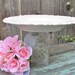Handmade Cake Stand, Cupcake, Pastry, White Shabby Chic Porcelain Epsteam