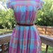 Vintage Madras Plaid Tent Summer Mini Dress Cap Sleeves