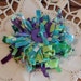 Shabby Brooch Flower Pin Original Blue Green Purple Batik Tattered Gypsy Boho OOAK itsyourcountryspirit