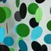 Blue, Green and Black Party Garland, 10 feet long