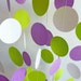 Paper Garland, Purple, Lime Green, White, BIRTHDAY PARTY, NURSERY, Party Decoration