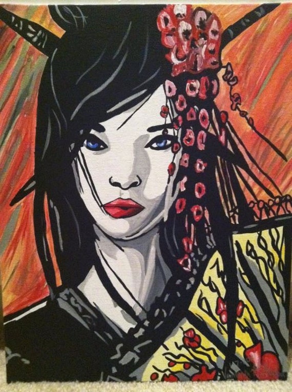 Items similar to Geisha Pop  art  on Etsy 