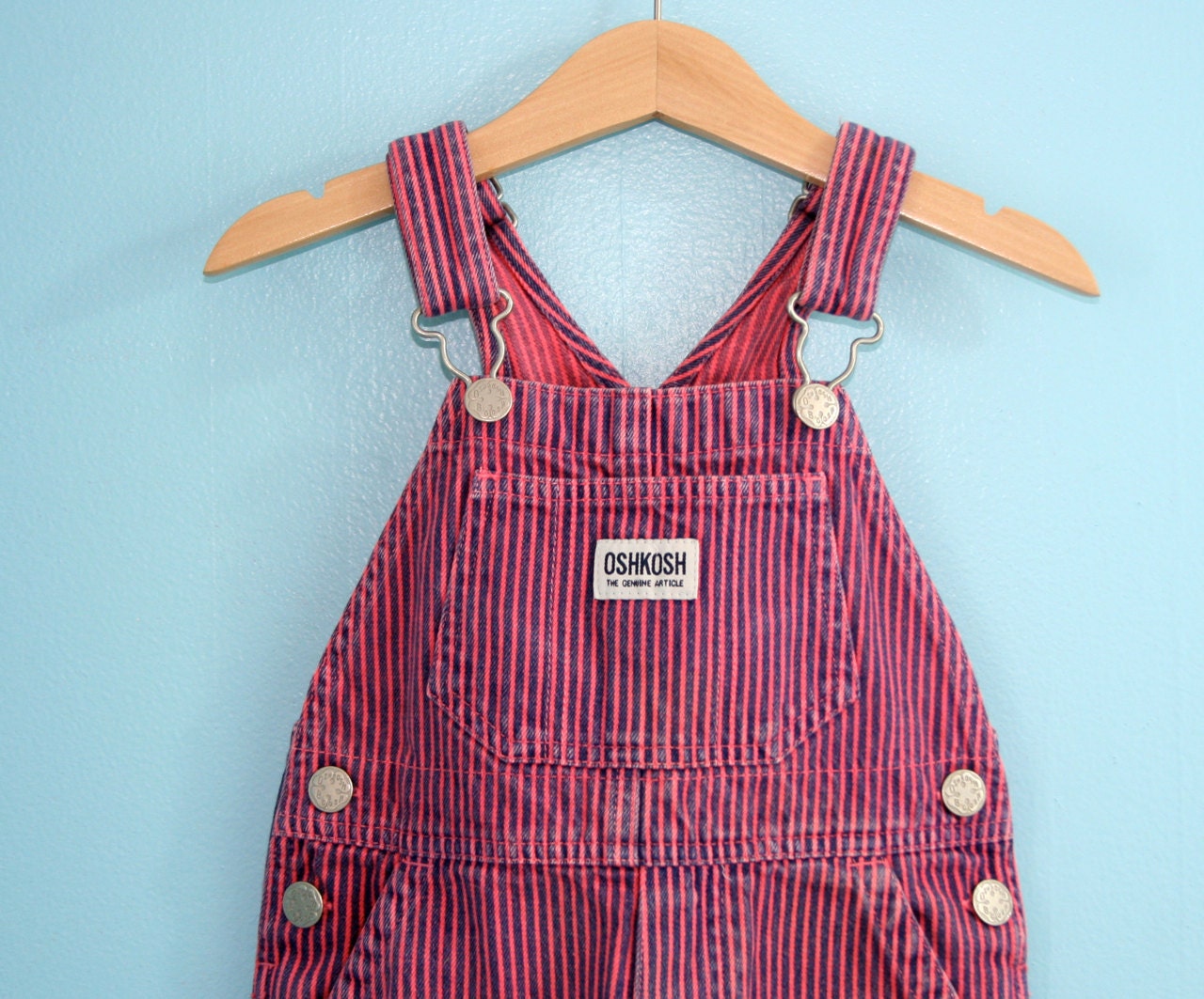 Vintage Oshkosh Overalls in Striped Denim Pink and by udaskids