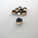 Smoky Quartz concave faceted cabochon - 8mm (2 pieces). LAST PAIR