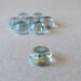 Aquamarine quartz faceted cabochon - 8mm (2 pieces)