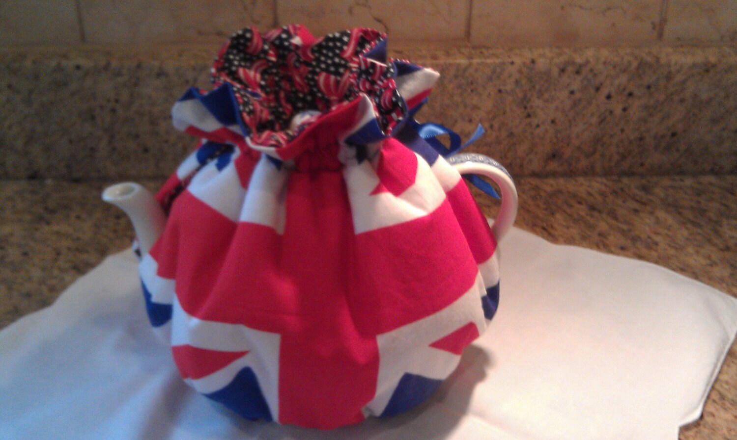 Tea Cozy Union Jack pattern with reversible Stars and