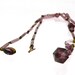 Reserved until September 2, Antique Czech Amethyst Glass Necklace, Signed