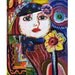 Woman Art Print, Recycled Collage Print , Mixed Media Print, Girls Room Decor 8 x 10 by Paula DiLeo