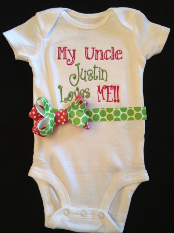 My Uncle Monogrammed OnesieBodysuit for BaBy GiRl