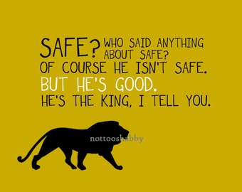 safe  narnia quote digital file