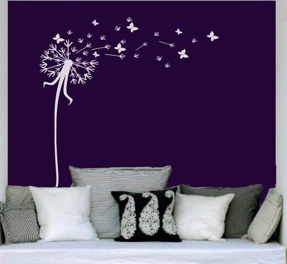 Floating Butterflies Dandelion VInyl Wall Art Decal