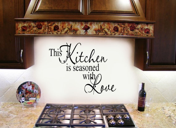 This Kitchen is seasoned with Love Vinyl Wall by wallstory on Etsy