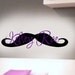 Personalized Name barber Mustache Custom Vinyl Wall Lettering Decal Large 36wx12H