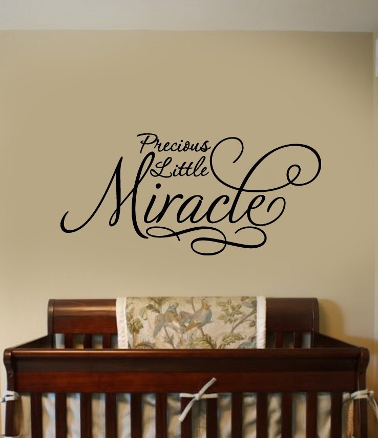 Precious Little Miracle Baby Nursery VInyl Wall Lettering