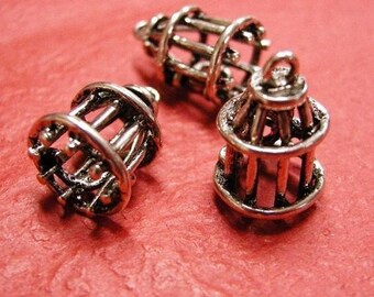 4pc antique silver nickel free bird cage pendant-3356x2