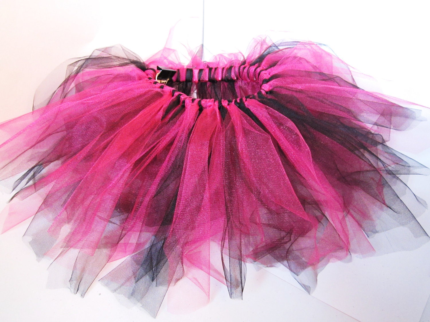 Hot Pink And Black Shimmery Tulle Tutu For 9028