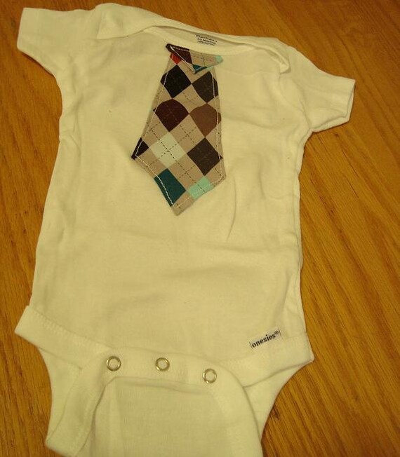 03 Month Tie Onesie