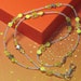 O O A K - Glass Beaded Lanyard ID Badge Holder (with magnetic clasp) - YELLOW RIBBON - Troop Support - Childrens Cancer Awareness - AW119